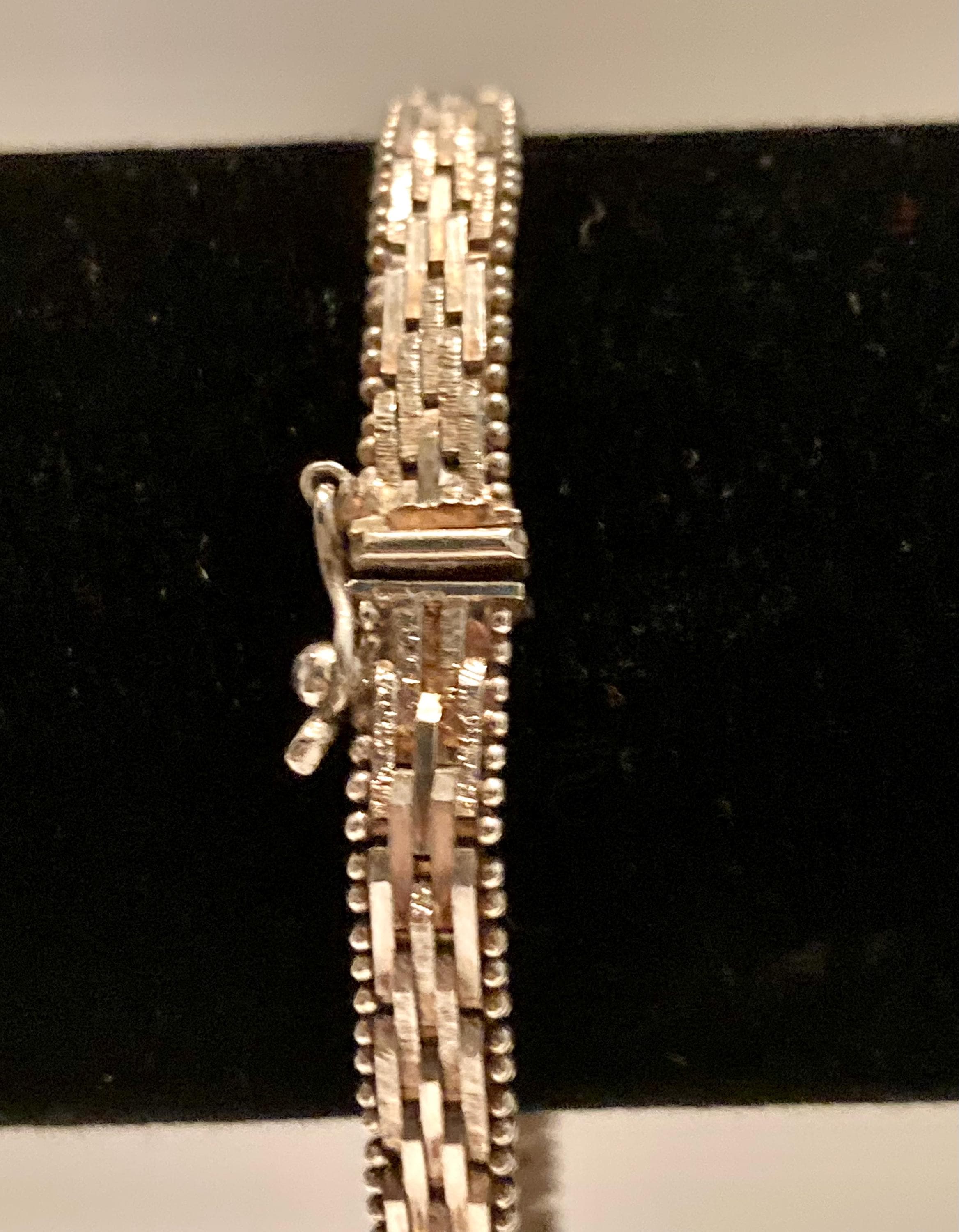 Vintage 1980s Italian 925 Sterling Silver Flat Woven Bracelet - Etsy