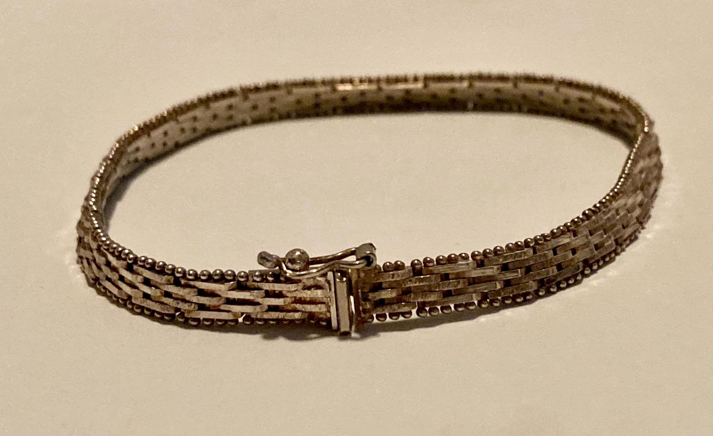 アクセサリー 80s ITALIAN VINTAGE SILVER925 BRACELET Vintage 1980s Italian 925 Sterling Silver Flat Woven Bracelet - Etsy