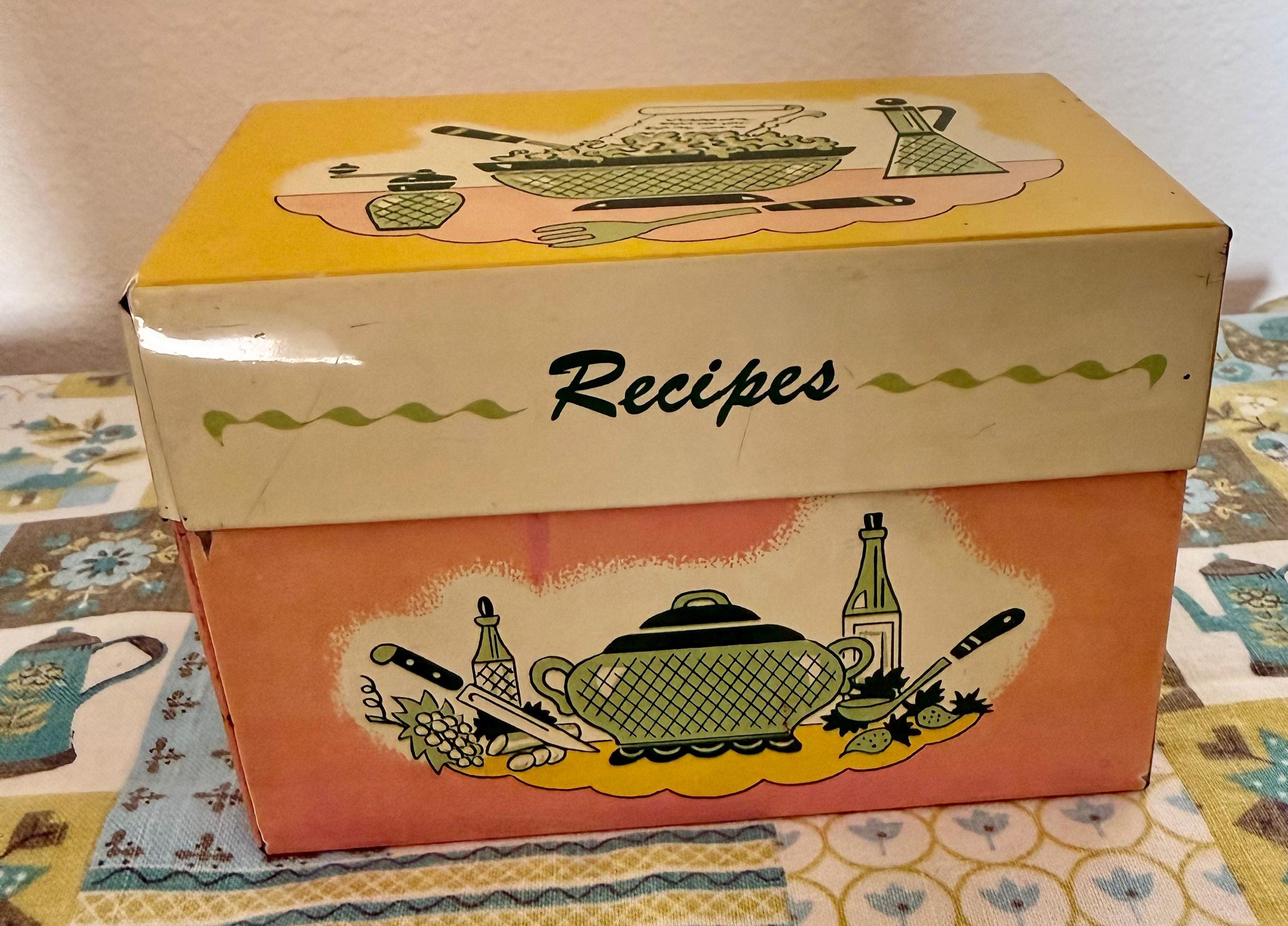 アンティーク　ヴィンテージ　レシピボックス Vintage 1950s Recipe Box - Etsy