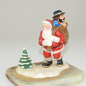 Ron Lee Figurine, Santa Figurine, 1999, “Bummin A Ride with Santa&quot;, Ron Lee Autographed, Clown Figurine, Rare & Beautiful, Christmas Decor