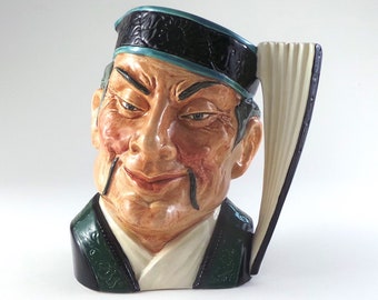 The Mikado,Large, Royal Doulton, D 6501, Toby Jug, Figurine,  Introduced in 1959, Collectible, Hand Made, Hand Painted, Hand Decorated