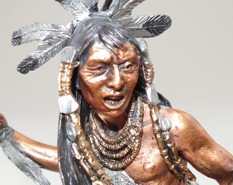 1990 "Stand of Sash Wearer" by Chris Pardell - Autographed -  Mixed Media Sculpture by C.A.Pardell - Legendary West Collection