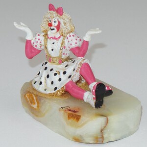 1999 Adorable Lara Ron Lee Clown Figurine Rare & Beautiful Clown Figurine Girl Clown Statue Fun Gift Idea image 4