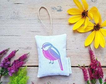 Long Tailed Tit Lavender Bag, Nature Lover Gift, Bird Gifts for her