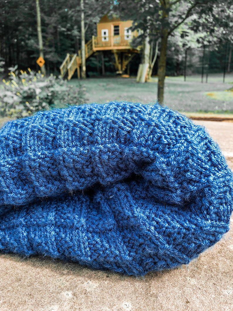 Puffy Pockets Baby Blanket Knit Pattern Easy Knitting Etsy