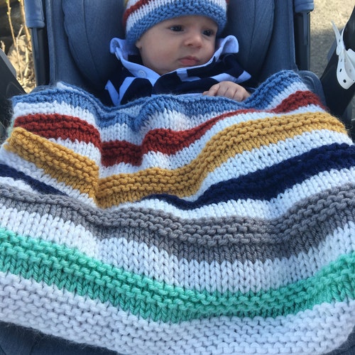 Cuddly Soft Baby Blanket Knit Pattern Easy Knitting Pattern Etsy