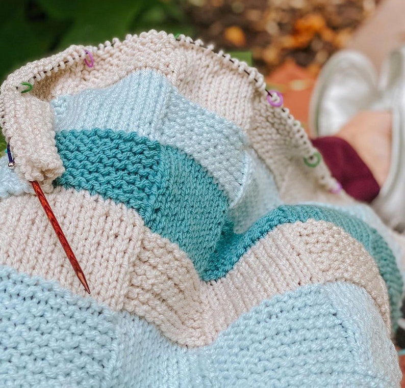 Three Wishes Baby Blanket Stroller Size Knit baby blanket Etsy