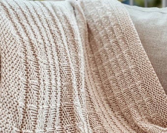Puffy Pockets Baby Blanket Knit Pattern | Easy Knitting Pattern
