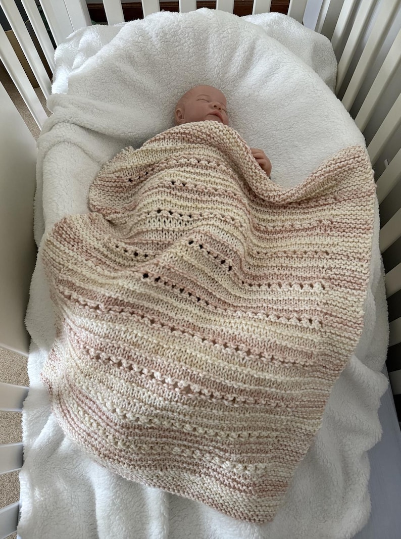 Cuddly Soft Baby Blanket Knit Pattern | Easy Knitting Pattern image 1