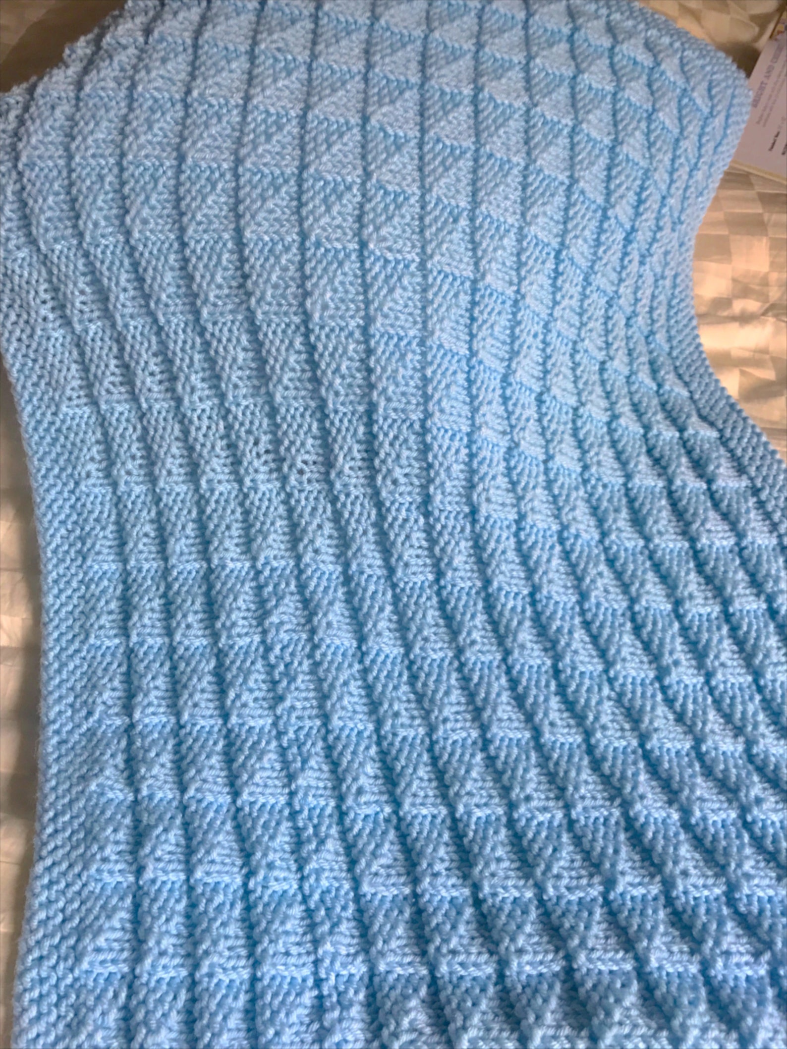 Puffy Pockets Baby Blanket Knit Pattern Easy Knitting | Etsy