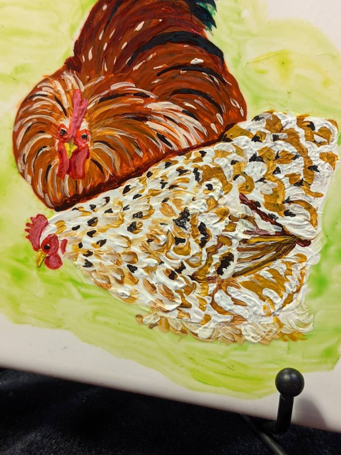 Calico Bantam Cochin par de mi rebaño conoce a Tristán e | Etsy