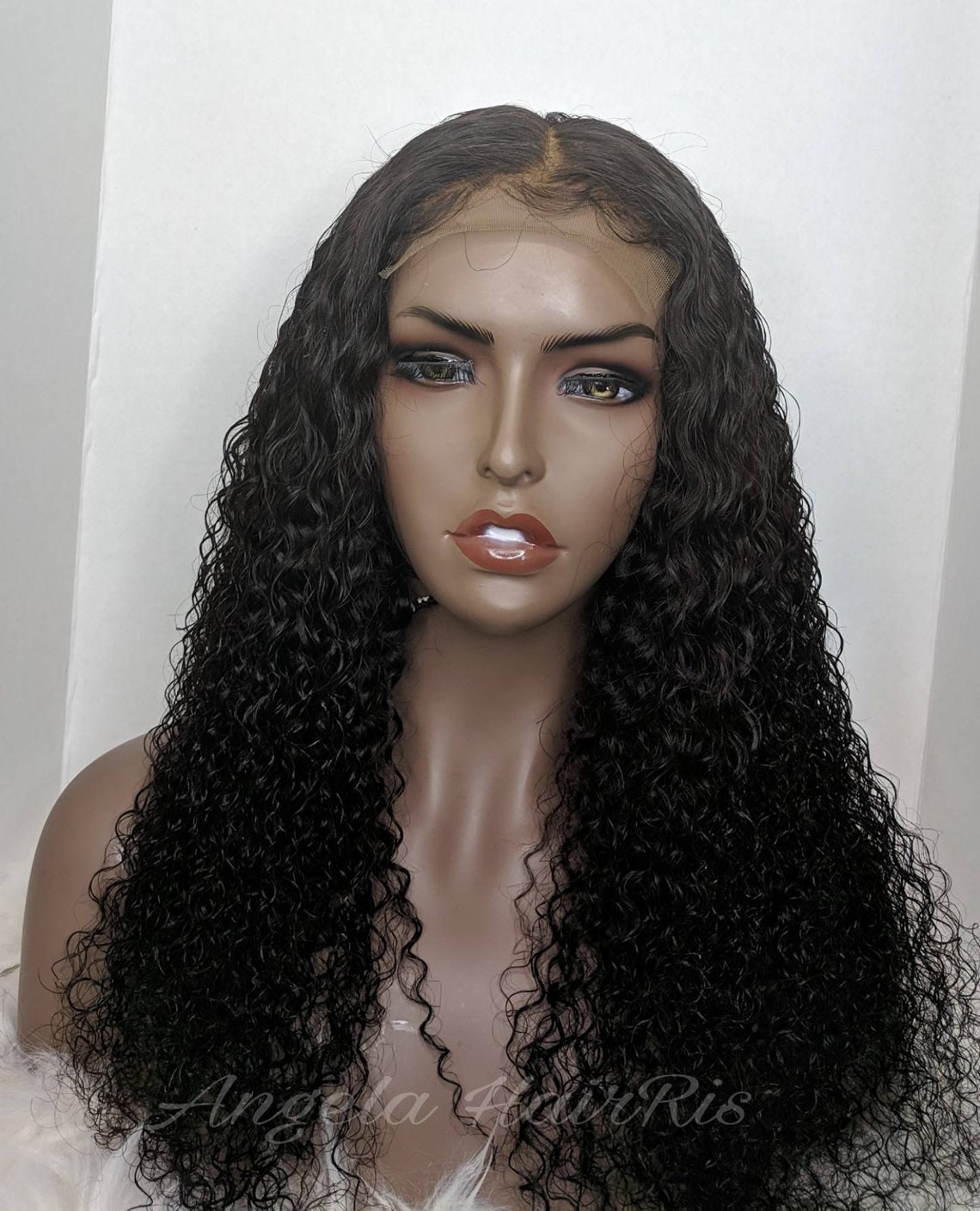 Lola Glueless Wig 22 pulgadas rizada rizada peluca de pelo