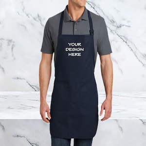 Custom Apron/  Embroidered Apron / Printed Apron / Kitchen Apron / Housewarming Gift / Women Custom Gift / Restaurant Gift / Business Apron