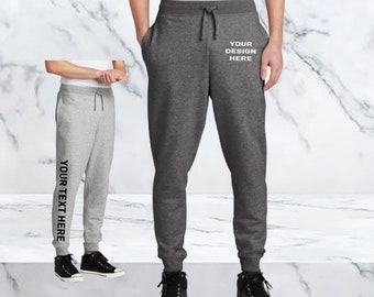 Custom Men's V.I.T. Fleece Jogger / Custom Pants / Printed Pants / Custom Joggers / Customized Joggers / Matching Joggers/ Custom Sweats