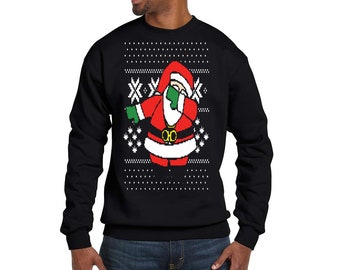 Christmas Ugly Sweater Dabbin santa / ugly sweater / xmas sweater / holiday sweater / santa sweater / Christmas clothing