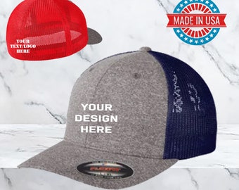 Custom Flexfit / Personalized Embroidery / Custom Hat / Birthday Gift / Father&#39;s Day Gift/ Personalized Hat / Custom Cap / Flexfit Melange