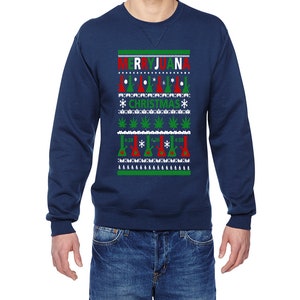 Christmas Ugly Sweater (Merryjuana Christmas) / ugly sweater / christmas sweaters / unisex sweater / custom printing / printed sweater