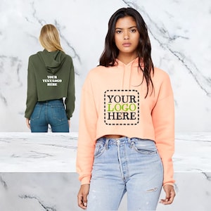 Custom Ladies&#39; Cropped Fleece Hoodie/ Custom Hoodie/ Personalized Cropped Hoodie/ Monogrammed Hoodie/ Sport Cropped Hoodie/ Teen Hoodie