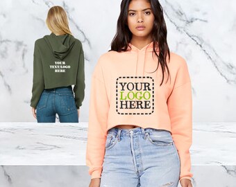 Sweat à capuche en polaire recadré personnalisé pour dames / Sweat à capuche personnalisé / Sweat à capuche recadré personnalisé / Sweat à capuche monogrammé / Sweat à capuche sport recadré / Sweat à capuche pour adolescents