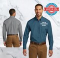 Custom Long Sleeve Carefree Poplin Shirt / Custom Embroidered Shirt / Embroidered Shirt / business dress Shirt / Embroidered Long Sleeve