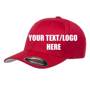Custom Flexfit / Flex Fit  Curved Bill / Personalized Embroidery / Your Custom Cap / Flexfit Baseball Cap / Embroidered Hats / Father's Gift