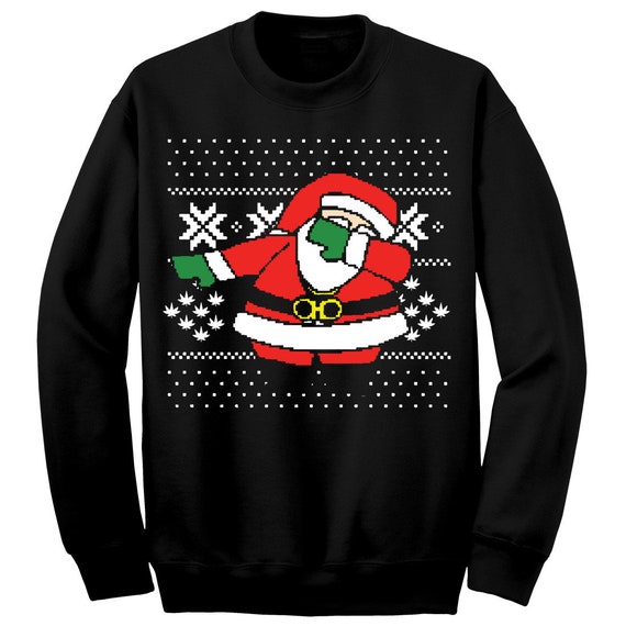 Christmas Ugly Sweater Dabbin Santa Ugly Sweater Xmas Sweater Holiday Sweater Santa Sweater Christmas Clothing Etsy Canada