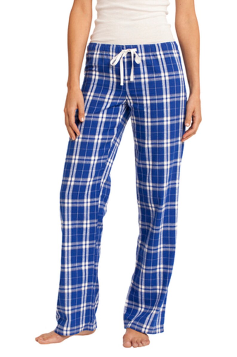 Custom Women/'s EmbroideredPrint Flannel Plaid Pant