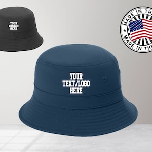 Custom Poly Bucket Hat / Customized Bucket Hat / Embroidered Boonie / Bucket Hat/ Custom Bucket Hat/ Custom Hat/ Summer Hat/ bucket hats