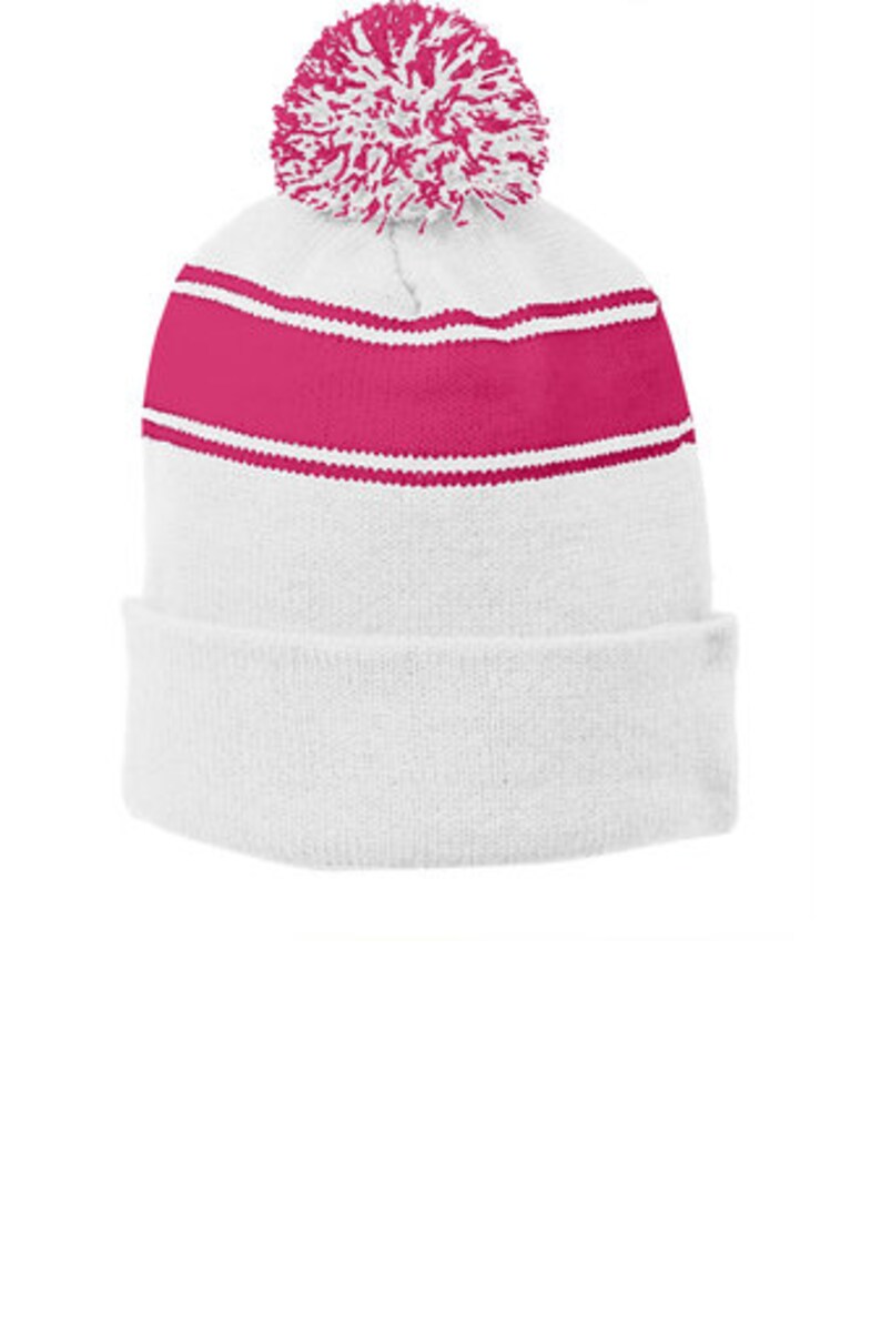 Rose Stripe Pom Beanie main image 1