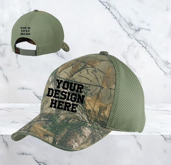 Custom Hat / Camouflage Cap With Air Mesh Back / Custom Camo Hat / Camo Cap  / Hunting Hat / Fishing Hat / Custom Men Hat / Father's Day Gift 