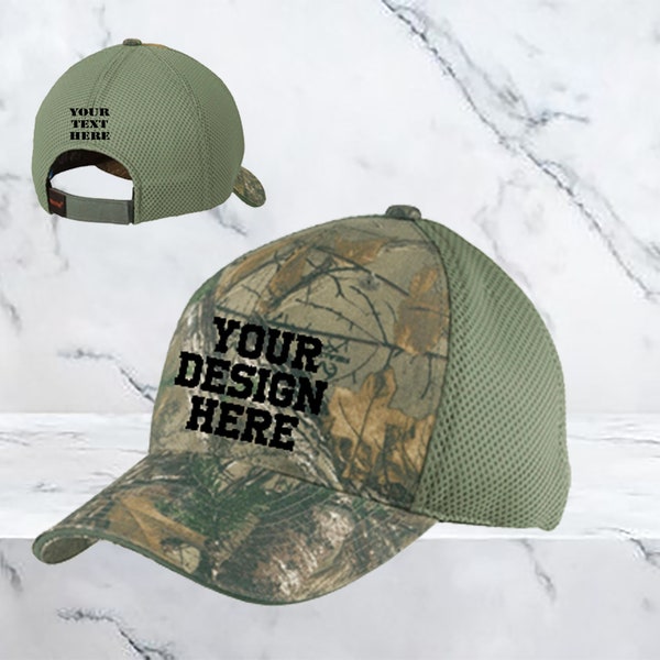 Custom hat / Camouflage Cap with Air Mesh Back / Custom Camo Hat / Camo Cap / Hunting Hat / Fishing Hat / Custom Men Hat / Father's Day Gift