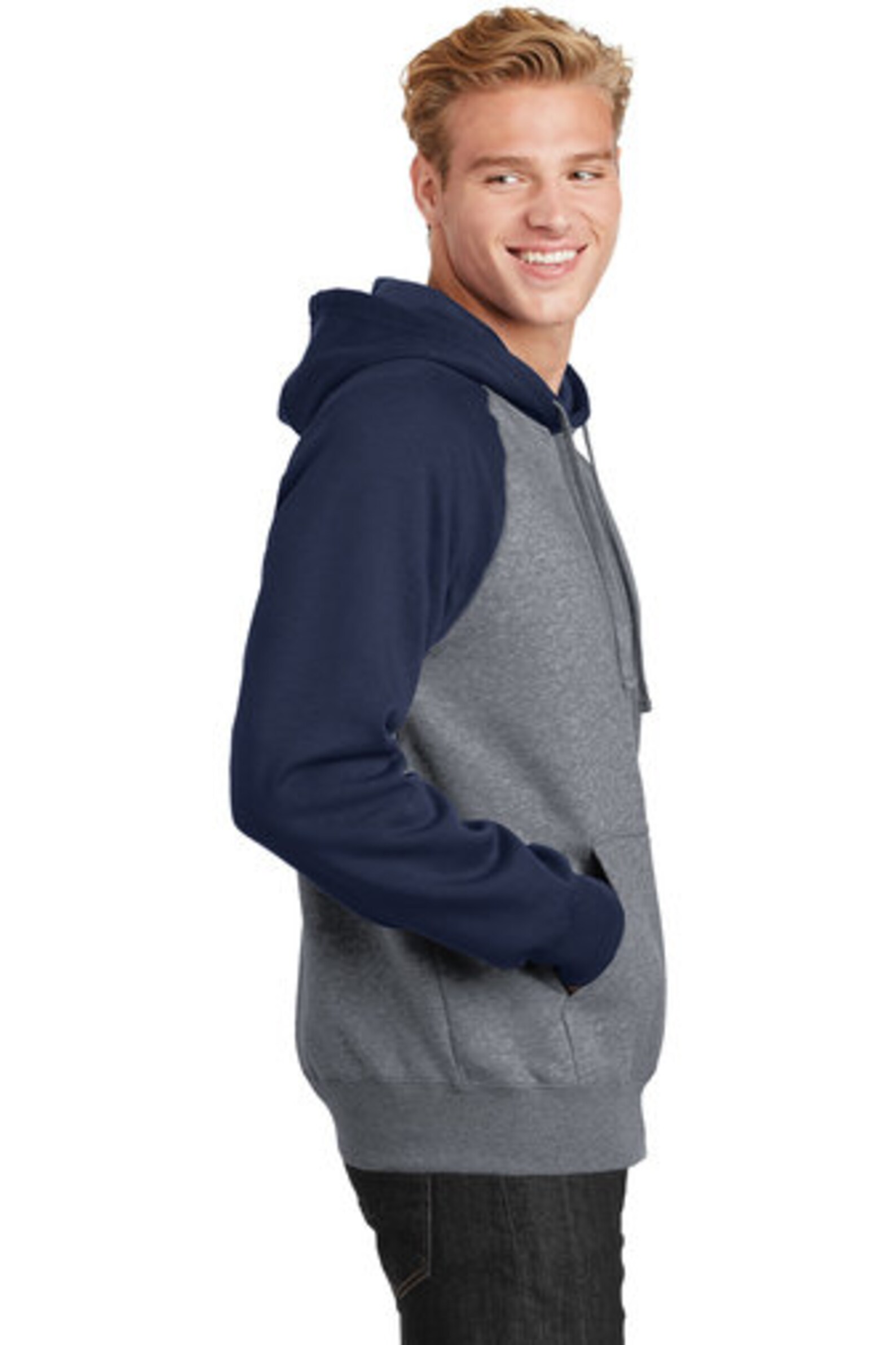 Custom Printed Raglan Colorblock Pullover Hooded Sweatshirt / | Etsy