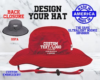 Custom The Game ultralight Boonie / Personalized Men Gift / Custom Hat Gift / Customized Bucket Hat / Embroidered Boonie / Monogram Hat