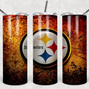 Pittsburgh Steelers Themed Drink Tumbler - 20 ounce