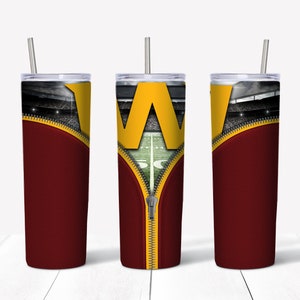 Washington Commanders Themed Drink Tumbler - 20 ounce