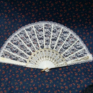 Vintage Schwarze Spitzen Fans, Spanische Fans, Schwarzer Hand Fan, Retro Style Hand Fan, Abanico, Festival Fan, Braut Shower, Hochzeit Fan, Brautjungfern