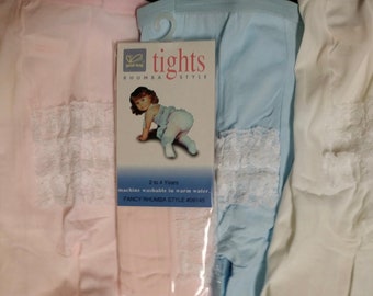 white christening tights