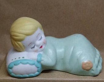 Vintage Rattle Party Favors Retro Ceramic Figurine,Gender Reveal 12 Ceramic Baby Rattle Ornaments Baby Shower Favors Pink Blue Yellow