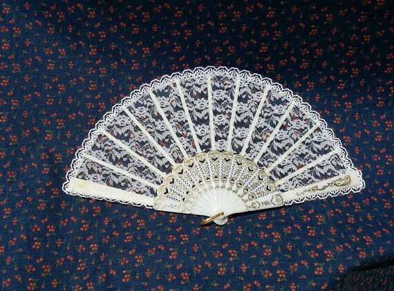 Vintage Lace Fans Spanish Fans Black Hand Fan Ivory Retro Style Hand Fan Abanico Festival Fan Bridal Shower Wedding Fan Bridesmaids