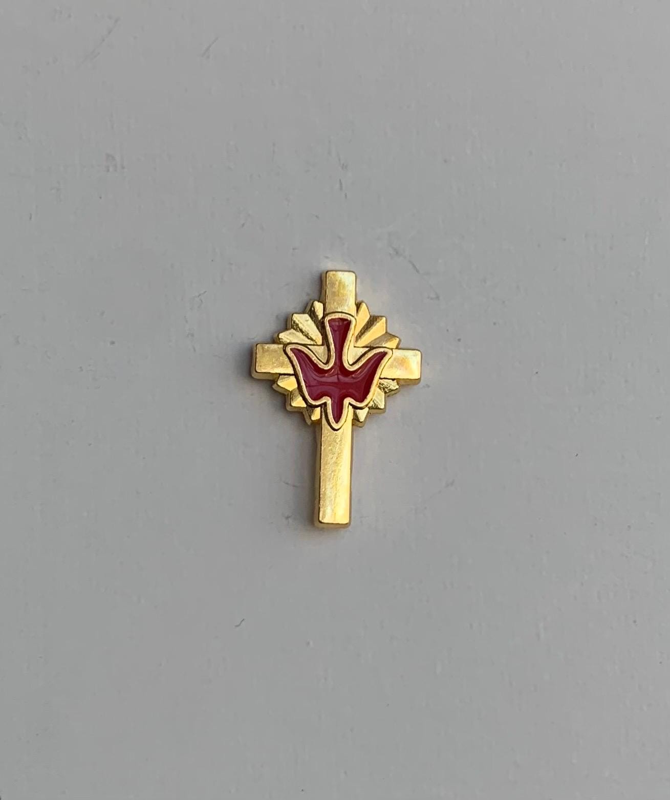 Vintage Red Cross Pin - Etsy