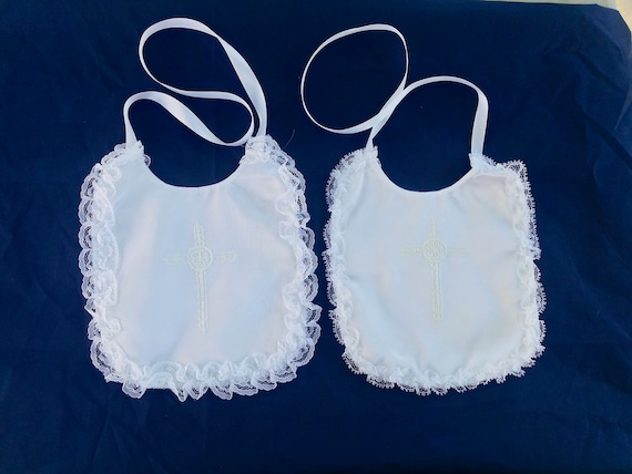 white lace bib