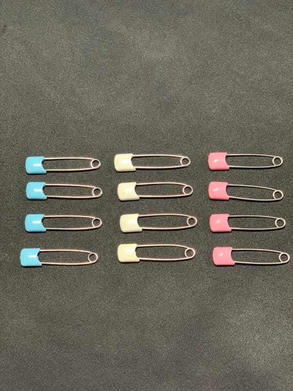 4 Safety Pins, Personal Use,stainless Steel Pins, White Safety