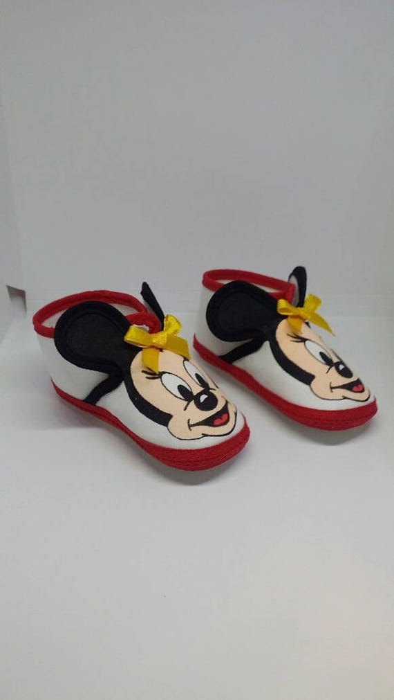 Disney Babies Minnie Mouse Crib Shoes Size 2, Vintage… - Gem