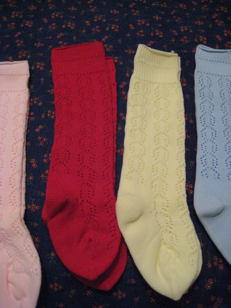 Vintage Infant & Childrens Knee High Socks 1990s Kids Etsy