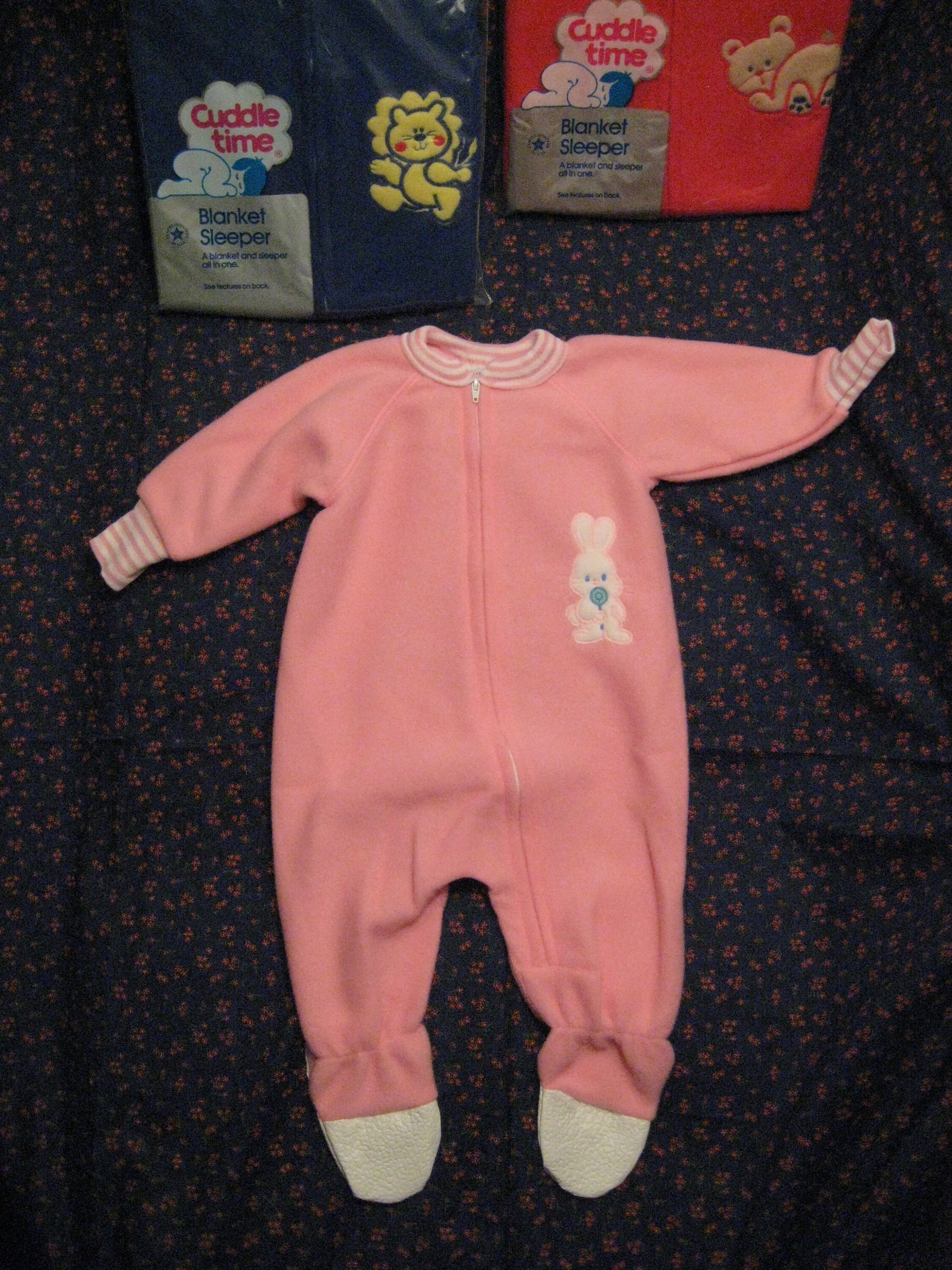 Vintage Pink Blanket Sleeper Mameluco One Piece Pajamas Etsy