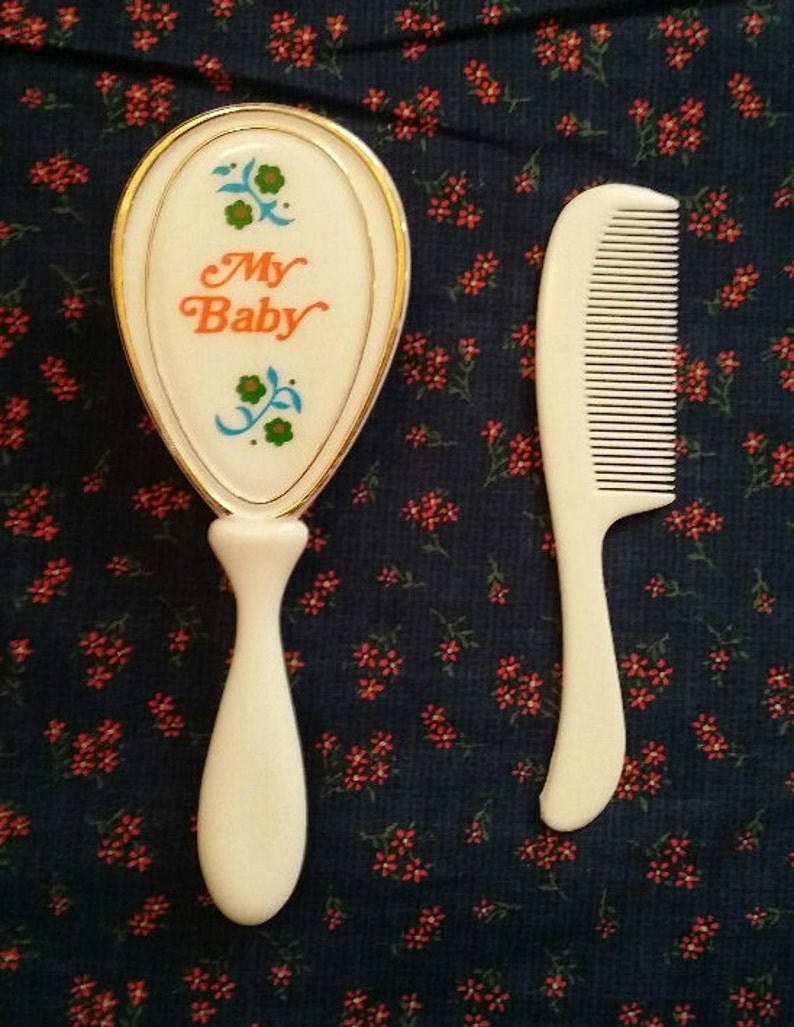 Vintage My Baby Brush & Comb Set Baby Shower Gift First Baby Etsy