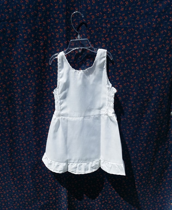 Girls White Cotton Slip, Vintage Petticoat Slip, … - image 4