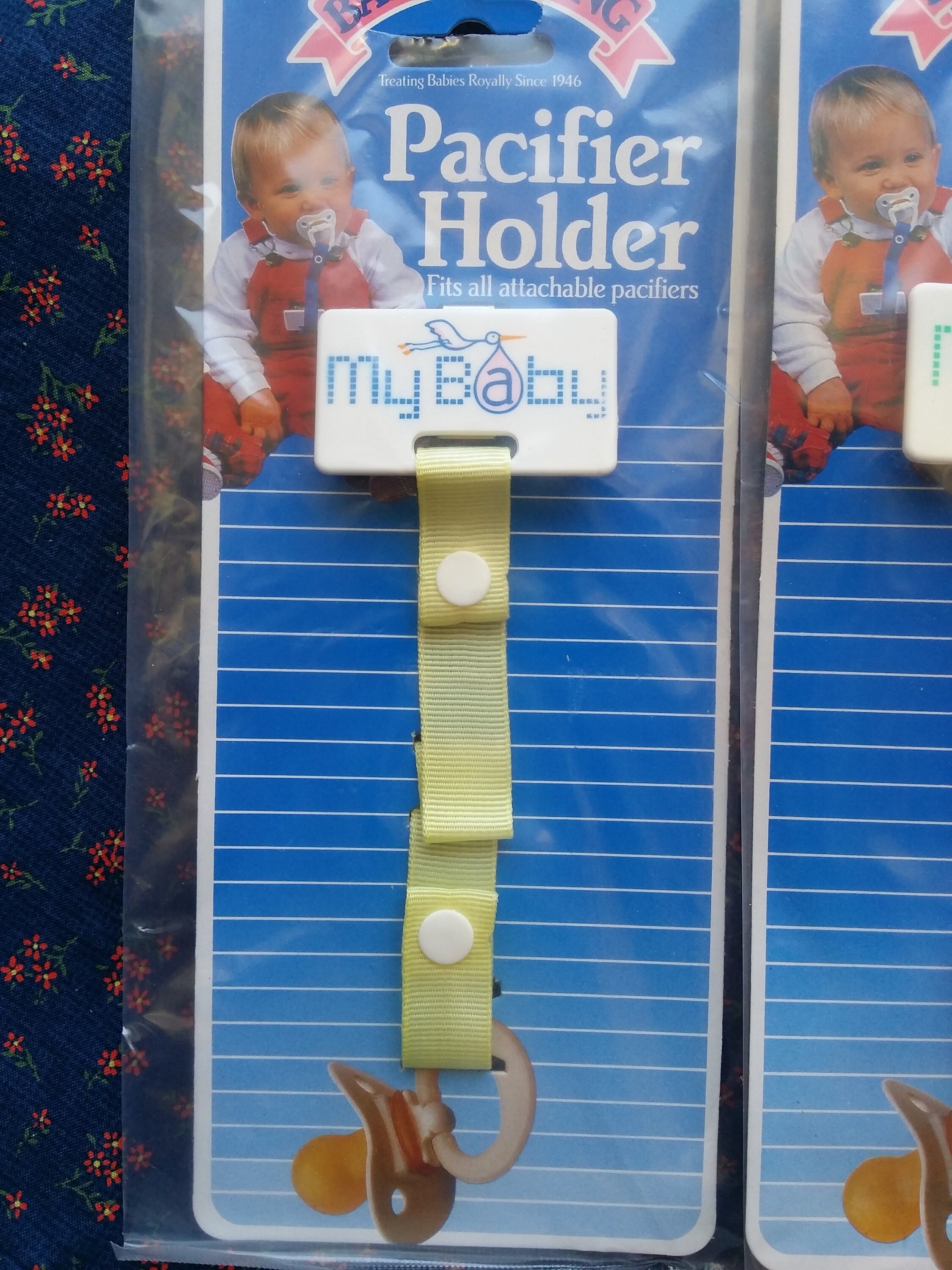 Pacifier Holder Vintage pacifier holder My Baby Yellow My Etsy