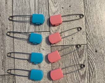 Dape Pin 4 Vintage Whitediaper Safety Pins, Baby Shower Gift,cloth Diaper ...