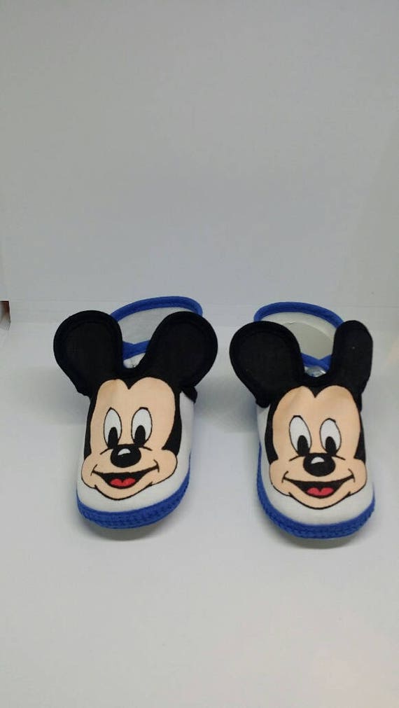 Disney Babies Mickey Mouse Crib Shoes Size 2, Vin… - image 3
